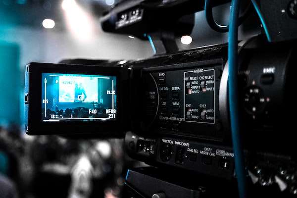 camera filming marketing video