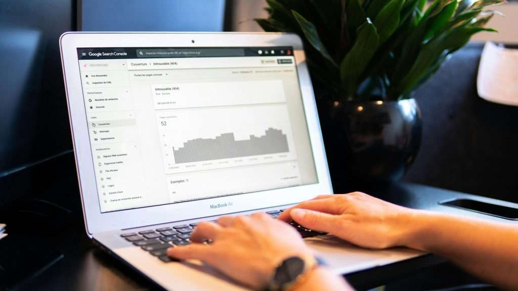 Contractor using Google Search Console to track local SEO performance